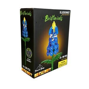 Bricktanicals Brickcraft Bluebonnet Brick Building Set Flower Blue 96 Pieces New